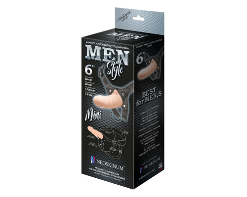 Пустотелый фаллопротез MEN STYLE - 17,5 см.