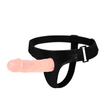 Телесный фаллоимитатор на трусиках Jessica Strap-On - 15,5 см.