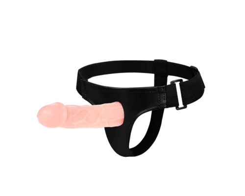 Телесный фаллоимитатор на трусиках Jessica Strap-On - 15,5 см.