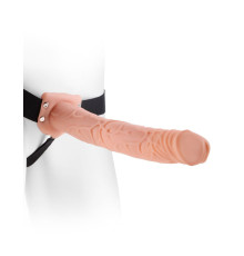 Фаллопротез телесного цвета Hollow Strap-On - 29 см.