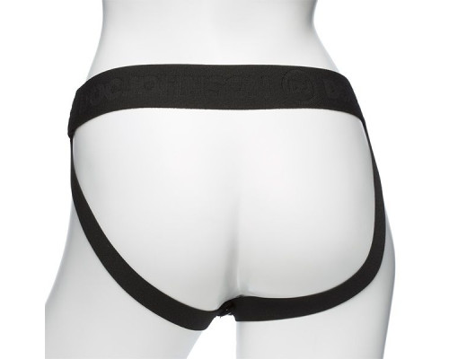 Черный полый страпон с креплением Body Extensions BE Strong - 19,05 см.