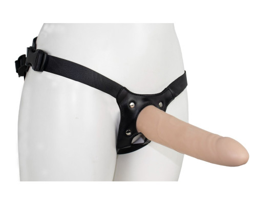 Пустотелый страпон MINI с бандажом