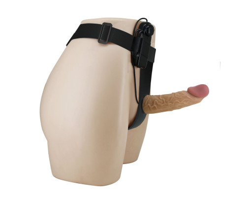 Полый вибрострапон на регулируемых трусиках Draven - 17,5 см.