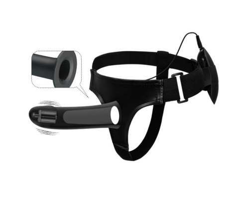 Полый страпон с вибрацией Vito - 17,3 см.