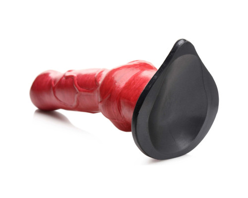 Красный фантазийный фаллоимитатор Hell-Hound Canine Penis Silicone Dildo - 19 см.