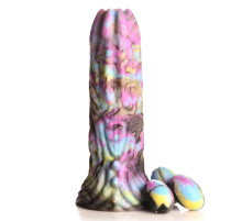 Фантазийный фаллоимитатор Dragon Spawn Dragon Ovipositor Silicone Dildo with Eggs - 18,5 см.