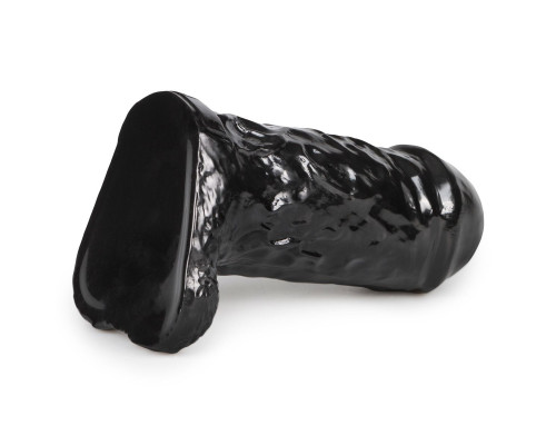 Черный фаллоимитатор-гигант The Cyclops - 25,4 см.