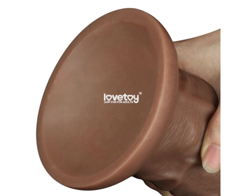 Коричневый фаллоимитатор Cubby dildo - 26,6 см.