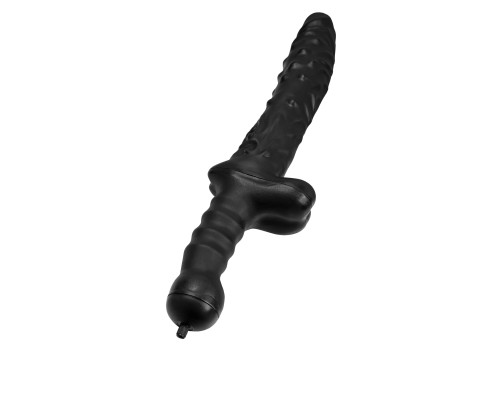 Черный фаллоимитатор «Вразумитель» с подкачкой