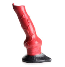 Красный фантазийный фаллоимитатор Hell-Hound Canine Penis Silicone Dildo - 19 см.