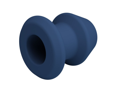 Синяя анальная пробка с открытым каналом - 8,7 см.