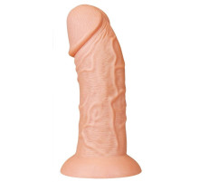 Телесный фаллоимитатор-гигант 9.5 Realistic Curved Dildo - 24 см.
