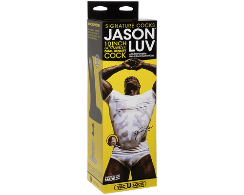 Коричневый фаллоимитатор-реалистик Signature Cocks Jason Luv со съемной присоской - 25,4 см.