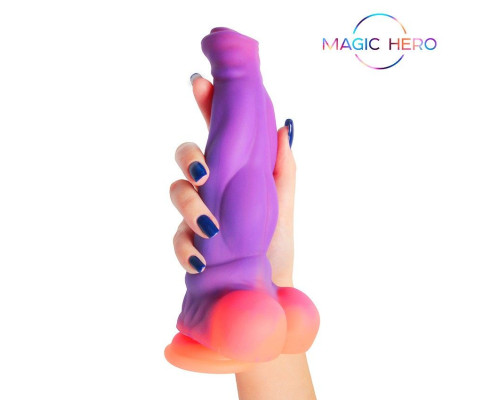 Светящийся в темноте фантаийный фаллоимитатор - 21,5 см.