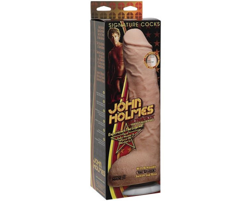 Телесный фаллоимитатор John Holmes ULTRASKYN Realistic Cock with Removable Vac-U-Lock Suction Cup - 25,1 см.