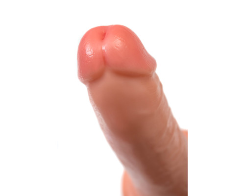 Телесный фаллоимитатор на присоске RealStick CALIBER - 20 см.