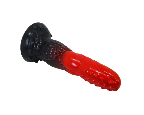 Силиконовый фантазийный фаллоимитатор Fire Dragon - 24,5 см.