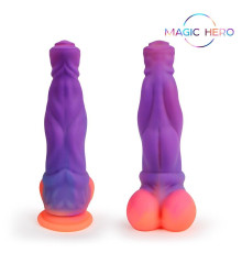 Светящийся в темноте фантаийный фаллоимитатор - 21,5 см.