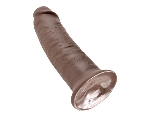 Коричневый фаллос-гигант 10  Cock - 25,4 см.