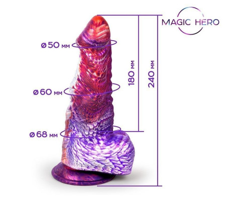 Фантазийный фаллоимитатор-гигант на присоске - 24 см.