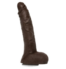 Коричневый фаллоимитатор-реалистик Signature Cocks Jason Luv со съемной присоской - 25,4 см.