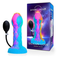 Яркий фантазийный фаллоимитатор с имитацией эякуляции - 20 см.