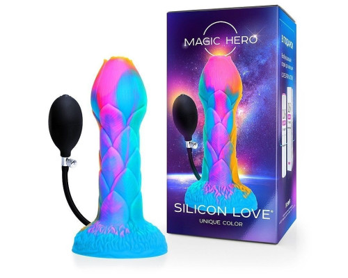 Яркий фантазийный фаллоимитатор с имитацией эякуляции - 20 см.