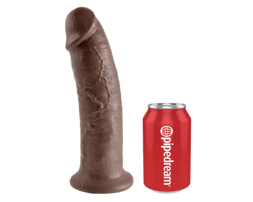 Коричневый фаллос-гигант 10  Cock - 25,4 см.