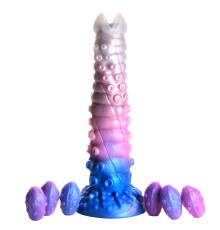 Фантазийный фаллоимитатор Tenta-Queen Ovipositor Silicone Dildo with Eggs - 29,2 см.
