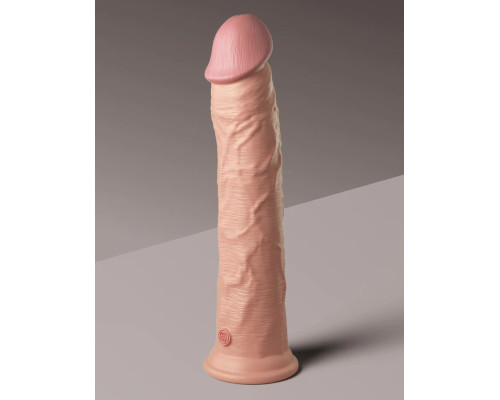 Телесный фаллоимитатор-реалистик King Cock Ellite Dual Density - 28 см.