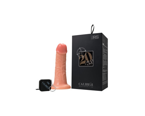 Телесный фаллоимитатор на присоске RealStick CALIBER - 20 см.