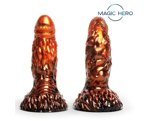 Фантазийный фаллоимитатор цвета бронзы - 22 см.