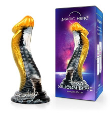 Фантазийный фаллоимитатор-змея на присоске - 22 см.