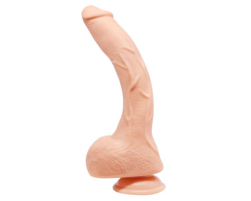 Телесный фаллоимитатор-гигант на присоске Jack - 27 см.