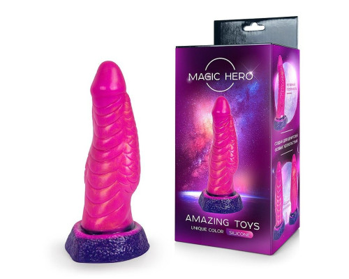 Розовый фантазийный фаллоимитатор - 17,5 см.