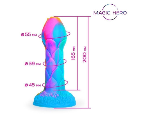 Яркий фантазийный фаллоимитатор с имитацией эякуляции - 20 см.