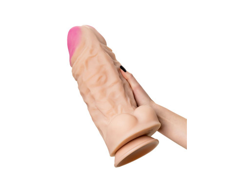 Телесный фаллоимитатор-гигант Giant - 33,5 см.