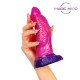 Розовый фантазийный фаллоимитатор - 17,5 см.