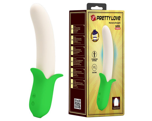 Силиконовый вибратор Banana Knight - 19,5 см.