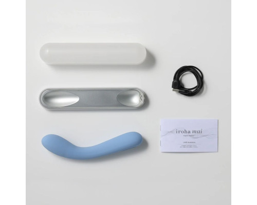 Голубой вибратор Iroha Mai Ruri - 17,4 см.