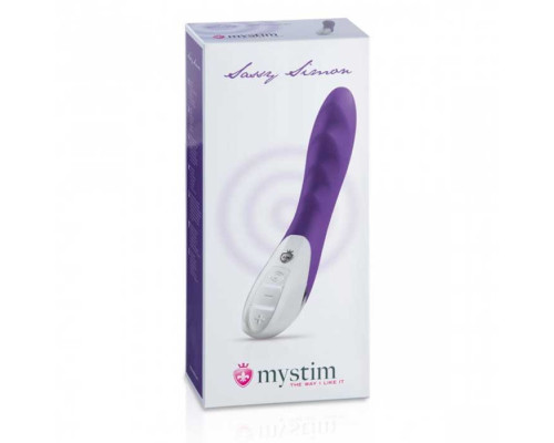 Фиолетовый вибратор Mystim Sassy Simon - 27 см.