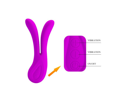 Сплит-вибратор Ulysses с двумя отростками - 16,5 см.