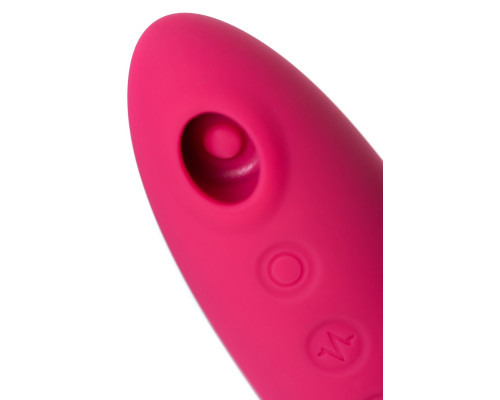 Ярко-розовый вибратор-кролик с вакуум-волновой стимуляцией Enila - 23 см.