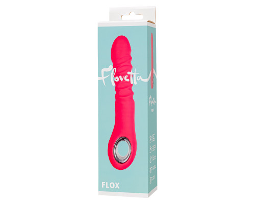 Коралловый вибратор Flox с возвратно-поступательными движениями - 21,5 см.