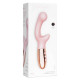 Розовый вибромассажер с двумя моторами Le Wand XO - 19 см.