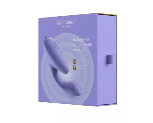 Сиреневый вибратор Womanizer Duo 2 с бесконтактной клиторальной стимуляцией