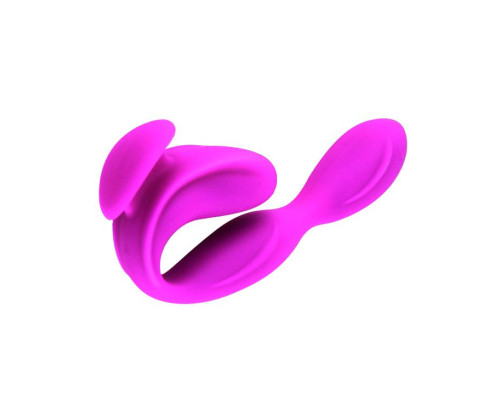 Перезаряжаемый вибромассажер с клиторальной стимуляцией - 21 см.