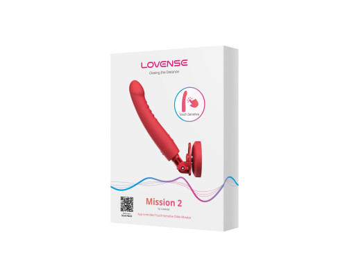 Красный вибратор Mission 2 с технологией Touch-Sense - 20 см.
