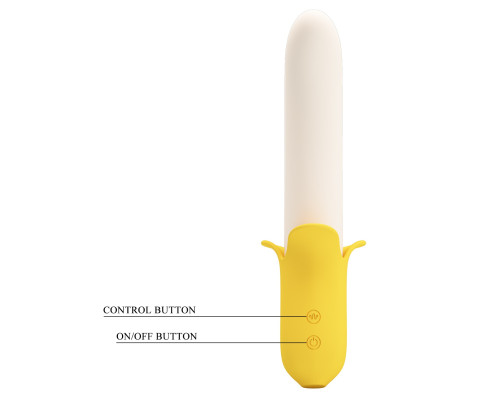 Силиконовый вибратор Banana Geek - 19,5 см.