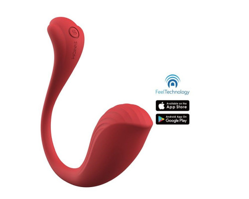 Красный интерактивный вибромассажер Phoenix Neo